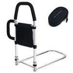 Bed Rails for Elderly with Grab Bars & Pocket