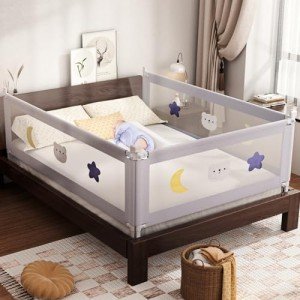 Toddler Bed Rails with Double Lock - 3 Pack