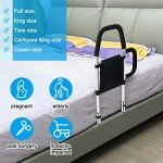 Bed Rails for Elderly with Grab Bars & Pocket