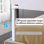 Omzer 3-Pack Toddler Bed Rails with Double Lock