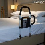 Elderly Bed Rails with Double Grab Bars & Pocket
