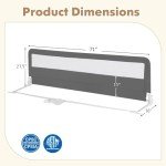 Baby Joy Extra Long Swing Down Bed Rails