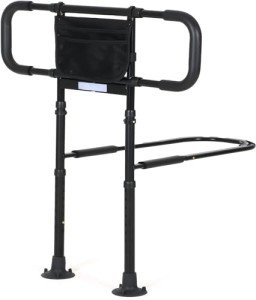 Adjustable Bed Rails with Storage & Motion Light