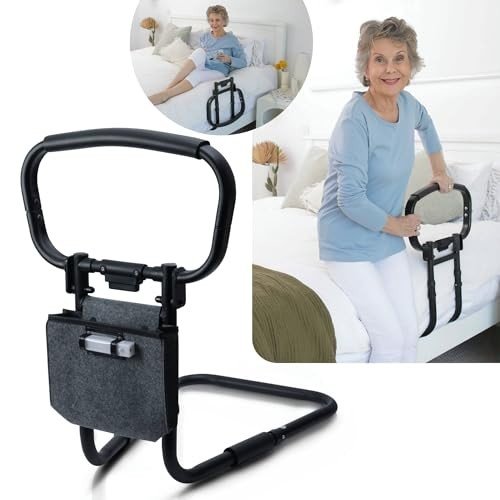 Adjustable Bed Rails for Elderly Safety - Foldable