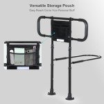 Adjustable Bed Rails with Storage & Motion Light