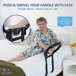 Adjustable Bed Rails for Elderly Safety - Foldable