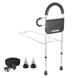 WISDEER Adjustable Bed Rails with Storage Pockets