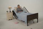 Drive Medical Deluxe Half Length Bed Rails - Brown