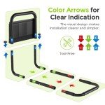 AUVON Adjustable Bed Rails for Elderly Safety