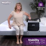 Adjustable Contoured Bed Rail with Grip Positions