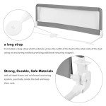 Extra Long Bed Guard for Baby - Gray