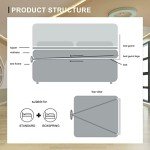 Extra Long Bed Guard for Baby - Gray