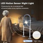 Adjustable Bed Rails with Motion Light for Seniors