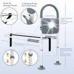 Adjustable Bed Rails with Motion Light for Seniors