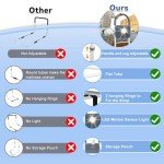 Adjustable Bed Rails with Motion Light for Seniors