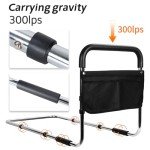 Elderly Bed Rails with Storage Pocket & Non-Slip Handle