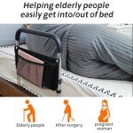 Elderly Bed Rails with Storage Pocket & Non-Slip Handle
