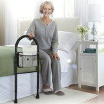 Adjustable Bed Rail for Seniors with Storage Pocket