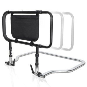 Adjustable Bed Rails for Seniors with Storage Pocket