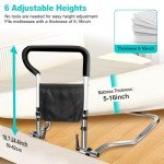Folding Bed Rail for Seniors with Storage Bag
