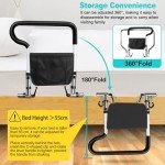 Folding Bed Rail for Seniors with Storage Bag