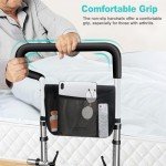 Folding Bed Rail for Seniors with Storage Bag
