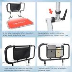 Adjustable Bed Rails for Seniors with Storage Pocket