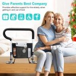Folding Bed Rail for Seniors with Storage Bag
