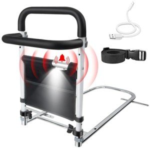Adjustable Bed Rails with Alarm & Night Light