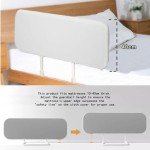 Foldable Baby Bed Rail Guard - 32 Inch Grey