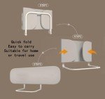 Foldable Baby Bed Rail Guard - 32 Inch Grey