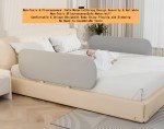 Foldable Baby Bed Rail Guard - 32 Inch Grey