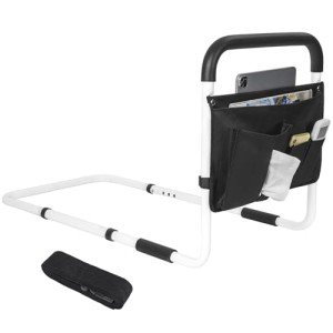 Adjustable Bed Rails for Elderly with Storage Pocket