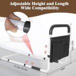 Adjustable Bed Rails for Elderly with Storage Pocket