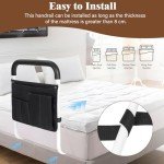Adjustable Bed Rails for Elderly with Storage Pocket