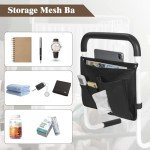 Adjustable Bed Rails for Elderly with Storage Pocket