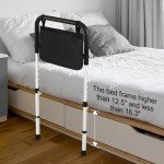 Adjustable Bed Rails with Storage for Seniors
