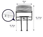 KMINA Adjustable Bed Rail for Seniors, 145 kg Support