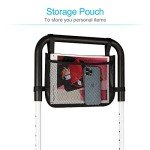 Adjustable Bed Rails with Storage for Seniors