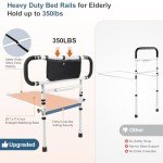 Adjustable Bed Rails for Elderly with Handles