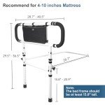 Adjustable Bed Rails for Elderly with Handles