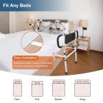 Adjustable Bed Rails for Elderly with Handles