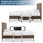 Adjustable Bed Rails for Elderly with Handles