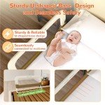 Deeteck Adjustable Portable Bed Guard Rail for Toddlers