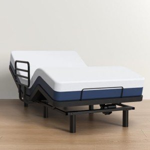 AbyssZen TwinXL Adjustable Bed Base with Rail