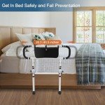 Adjustable Bed Rails for Elderly with Handles