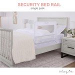Dream On Me Adjustable Lightweight Bed Rail - White