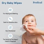 Disposable Dry Wipes, 50 Pack – Ultra Soft Non-Moistened Cleansing Cloths for Adults, Incontinence, Baby Care, Face Makeup Removal – 9.5" x 13.5" - Hospital Grade, Durable – by ProHeal
