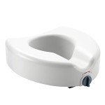 Medline 5" Standard Raised Toilet Seat With Lock and No Arms - A Medical Seat Riser for Seniors, Adults and Elderly or Post-Surgery Recovery, 1 Ct.