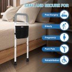 Adjustable Bed Safety Rail for Seniors with Storage